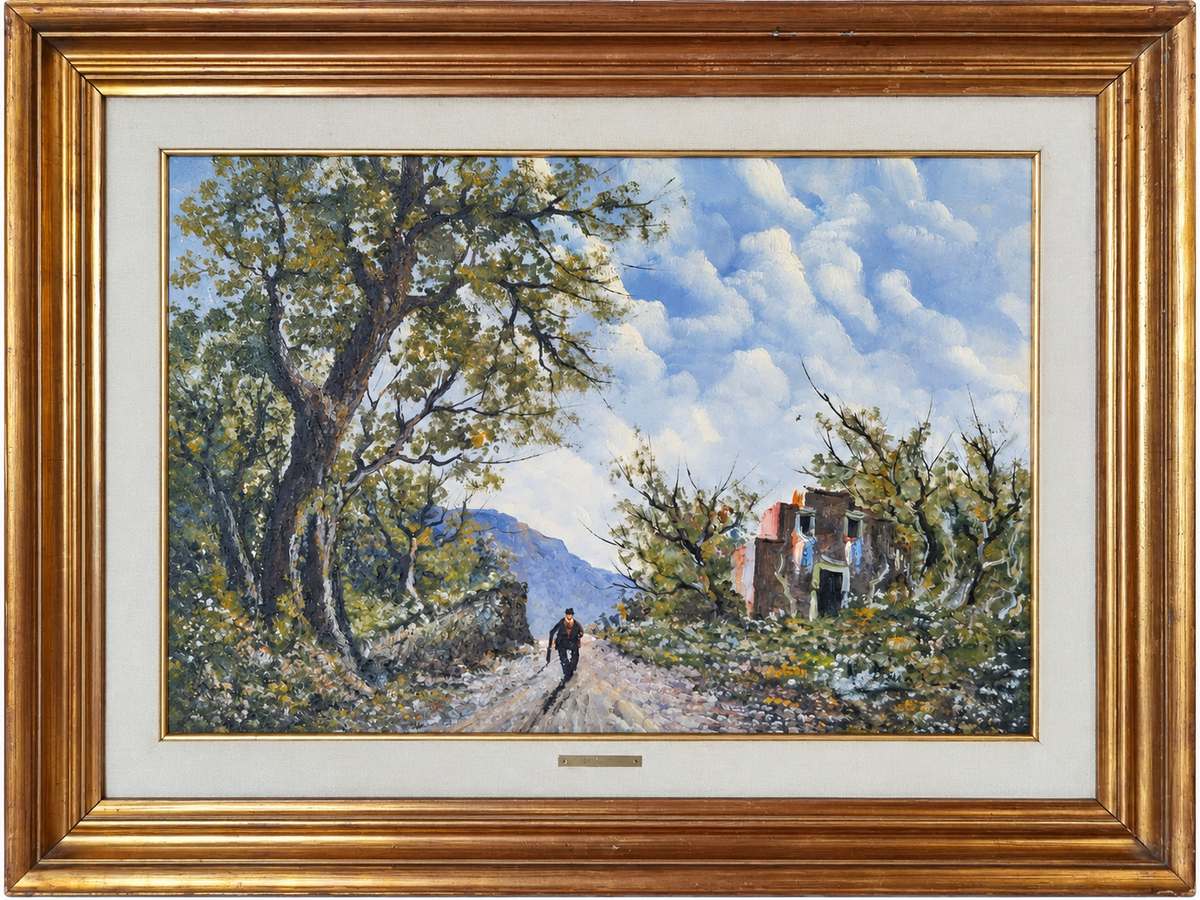 Paesaggio rurale con viandante attribuito ad Antonio D’Urso