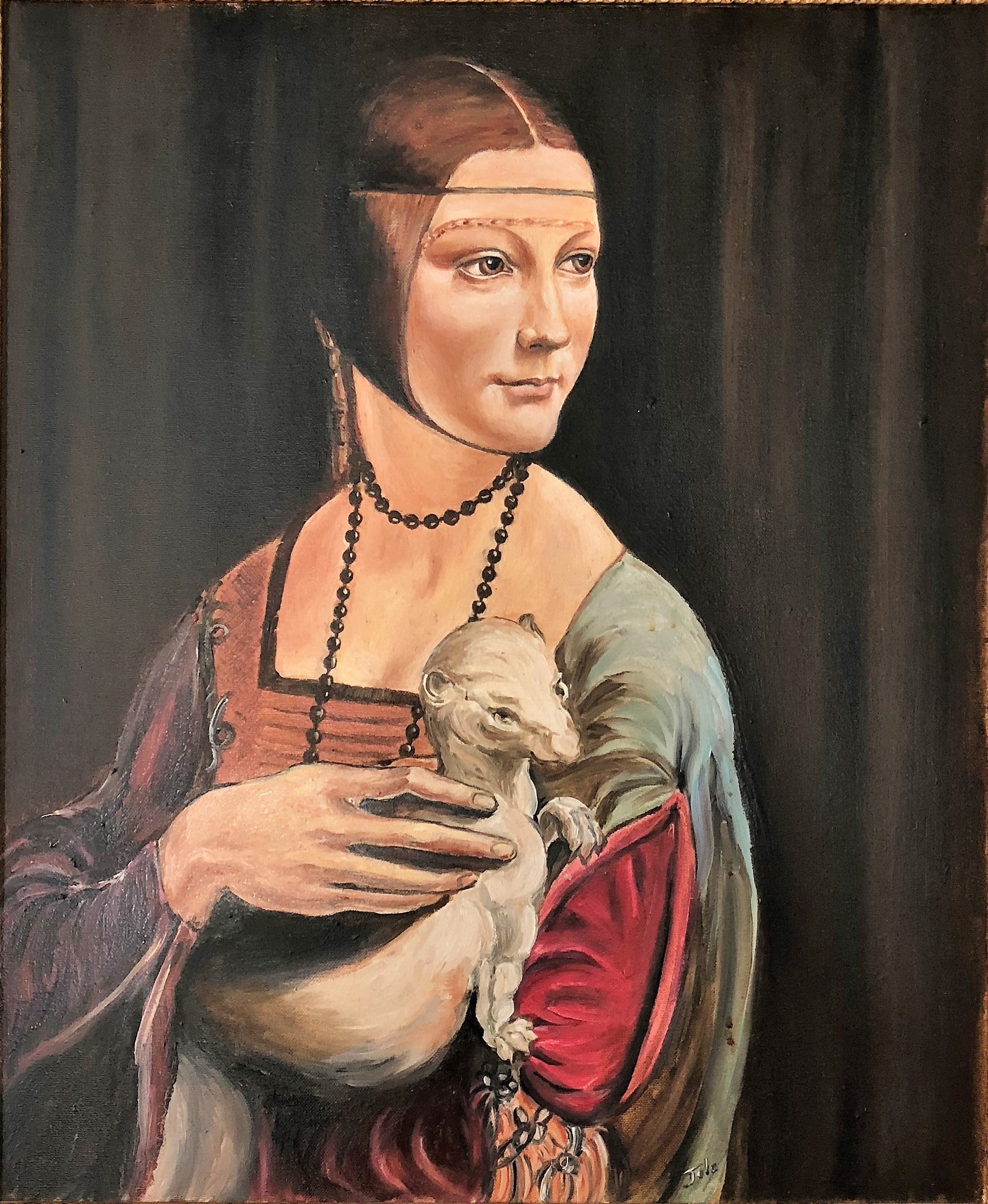 Jole - Donna con ermellino - Omaggio a Leonardo da Vinci