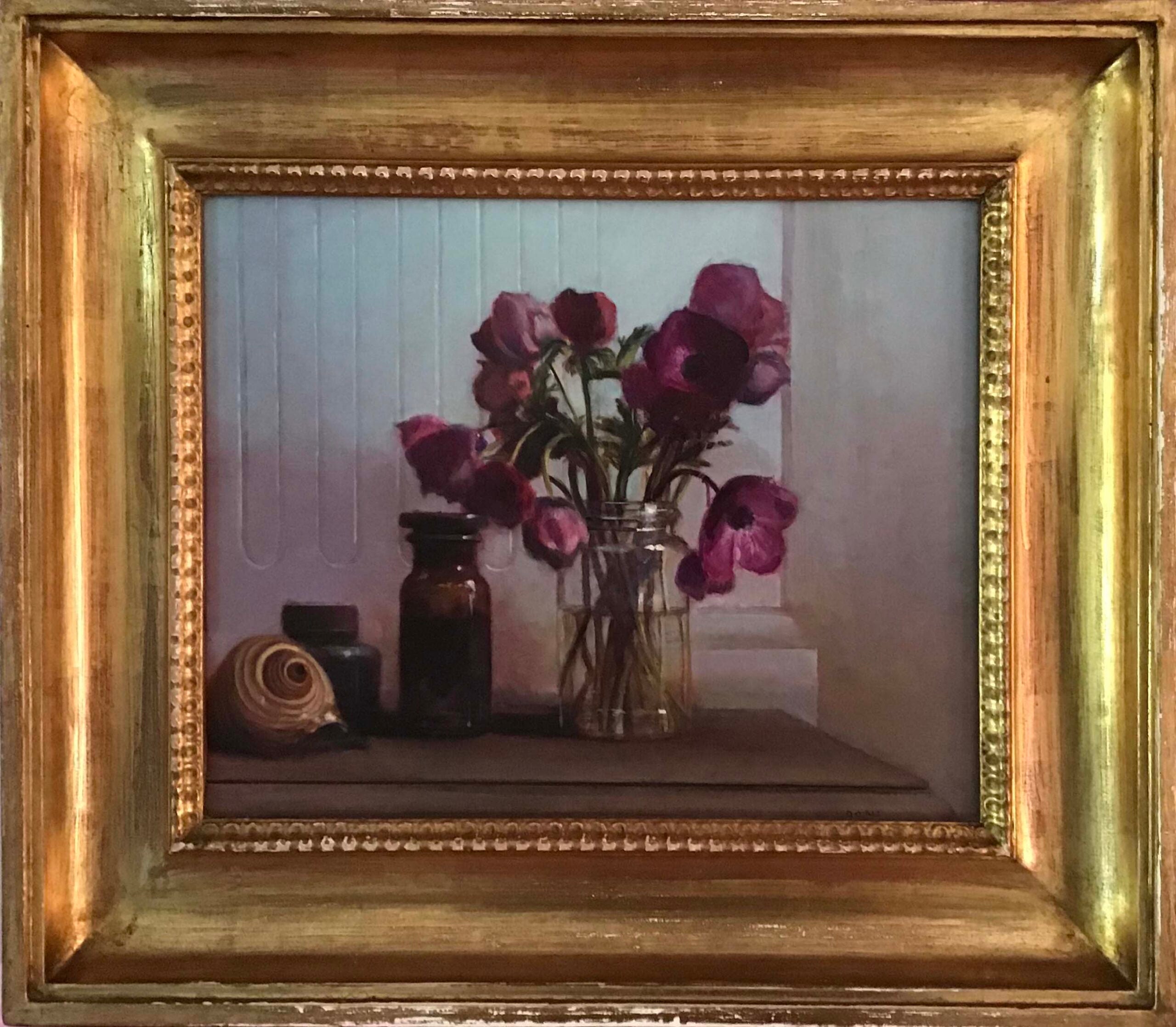 Luigi Doni - Natura morta con fiori e conchiglie