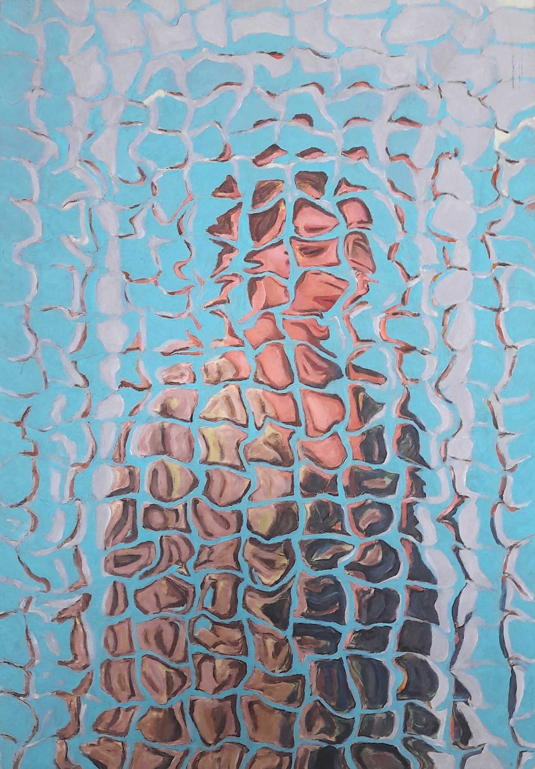 Paolo Avanzi - Woman on a Blue Field