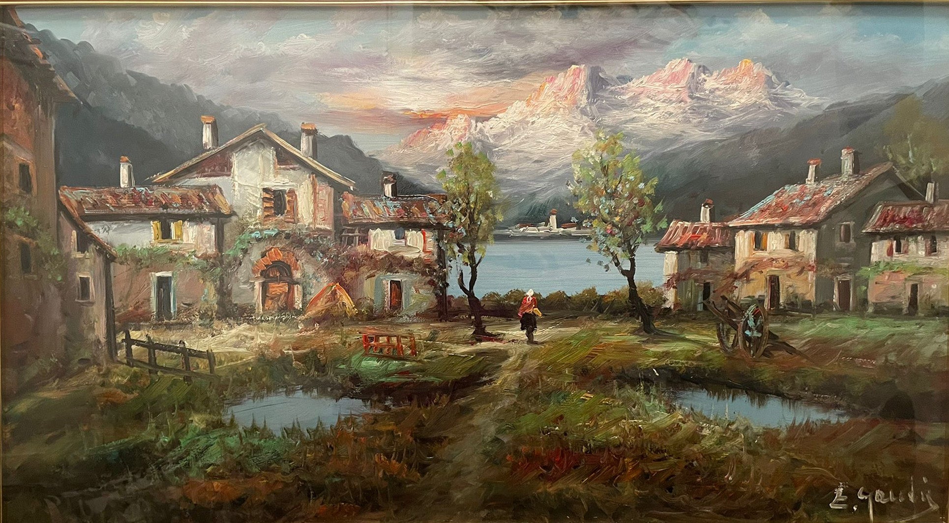 E. Gaudio - Paesaggio sul lago di Como