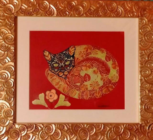 Mauro Cristofani - Il gatto d'oro - Tecniche miste