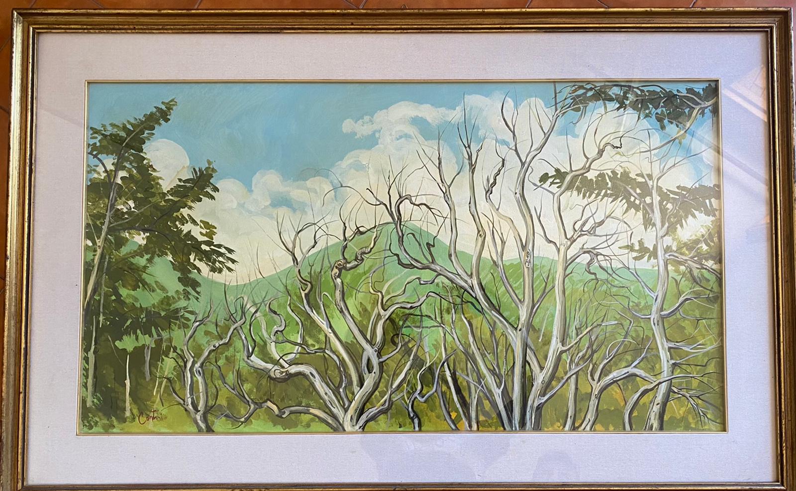 Emilio Contini - Alberi secchi nel bosco di Monteacuto dell'ape
