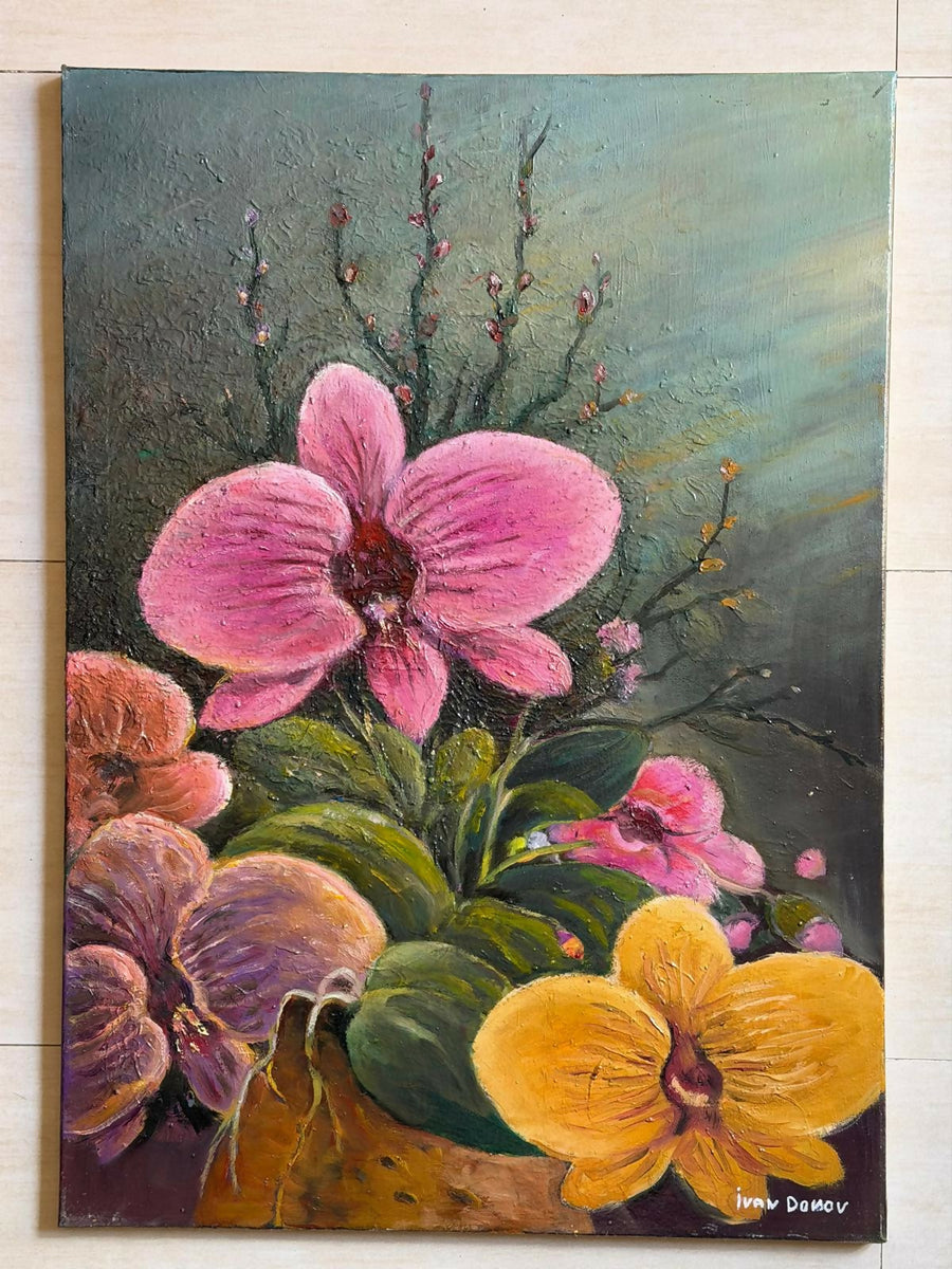 Composizione con orchidee – Olio su tela – Ivan Donov