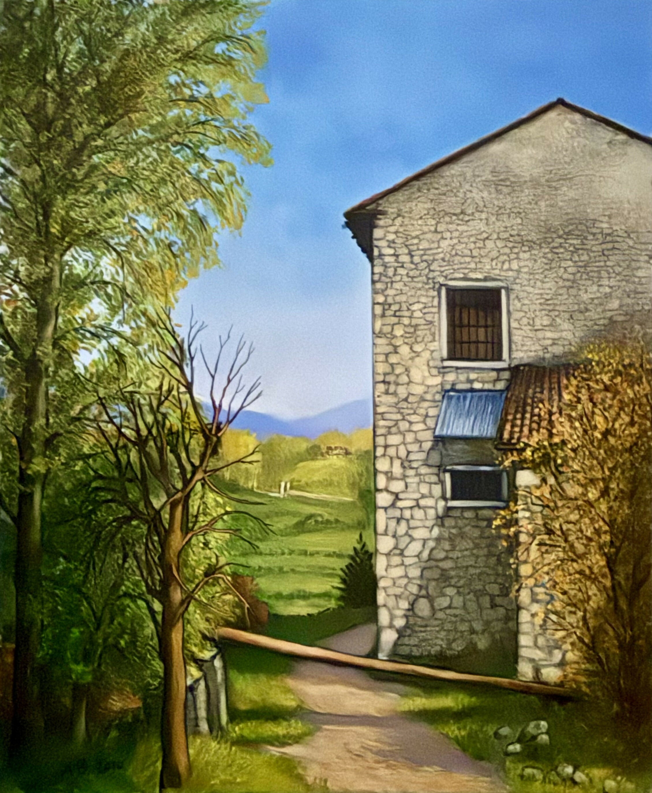 C’era una volta… la vecchia casa del Gua di Antonio Bernardi, acrilico su tela