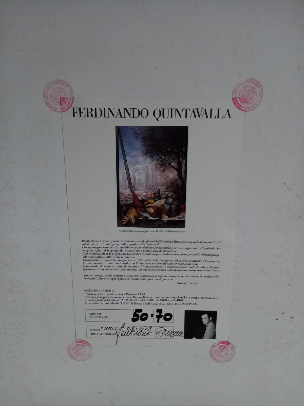 Ferdinando Quintavalla - Nella Nicchia