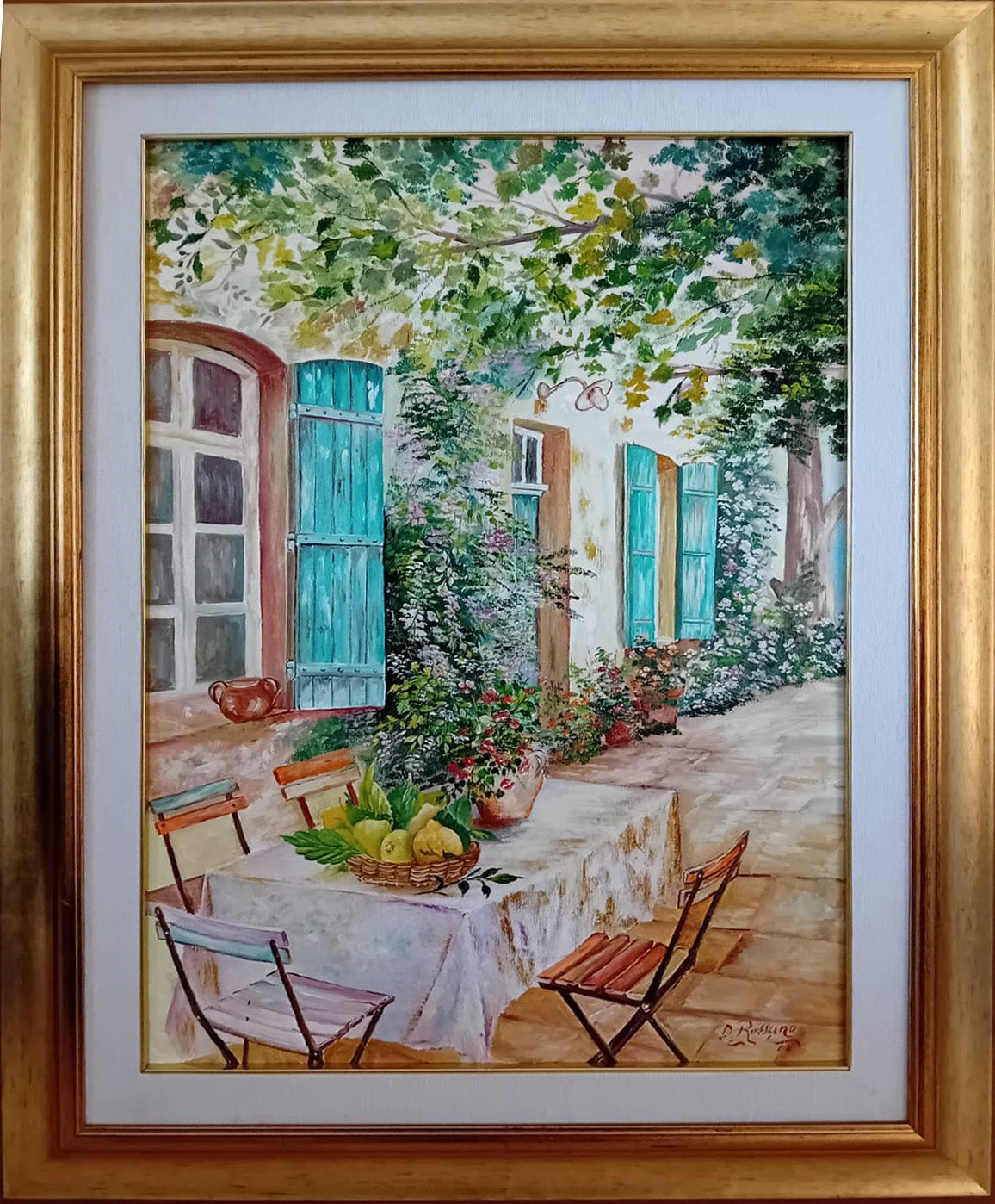 Dante Rossano - Interno di un cortile