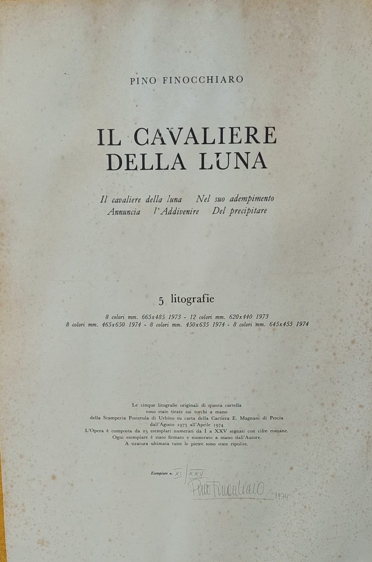 Pino Finocchiaro - Il cavaliere della luna