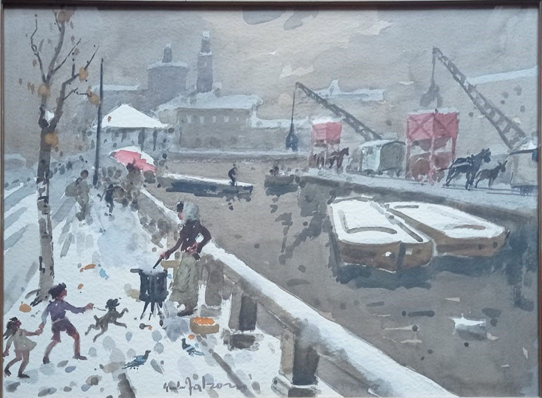 Giulio Falzoni - Vecchia Milano La Darsena