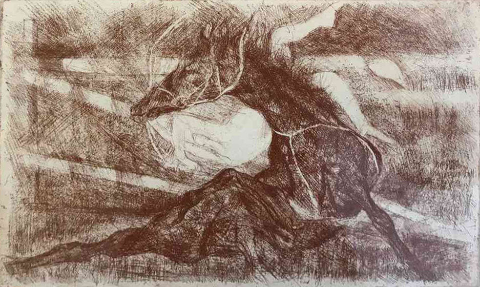 Vittorio Fava - Cayendo de un caballo