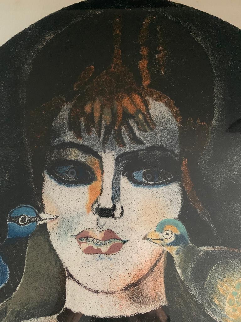 Franco Gentilini - Ragazza con gli uccelli