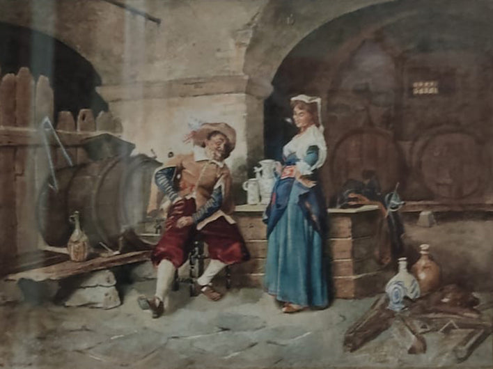 Francesco Vinea - Taverna con moschettiere