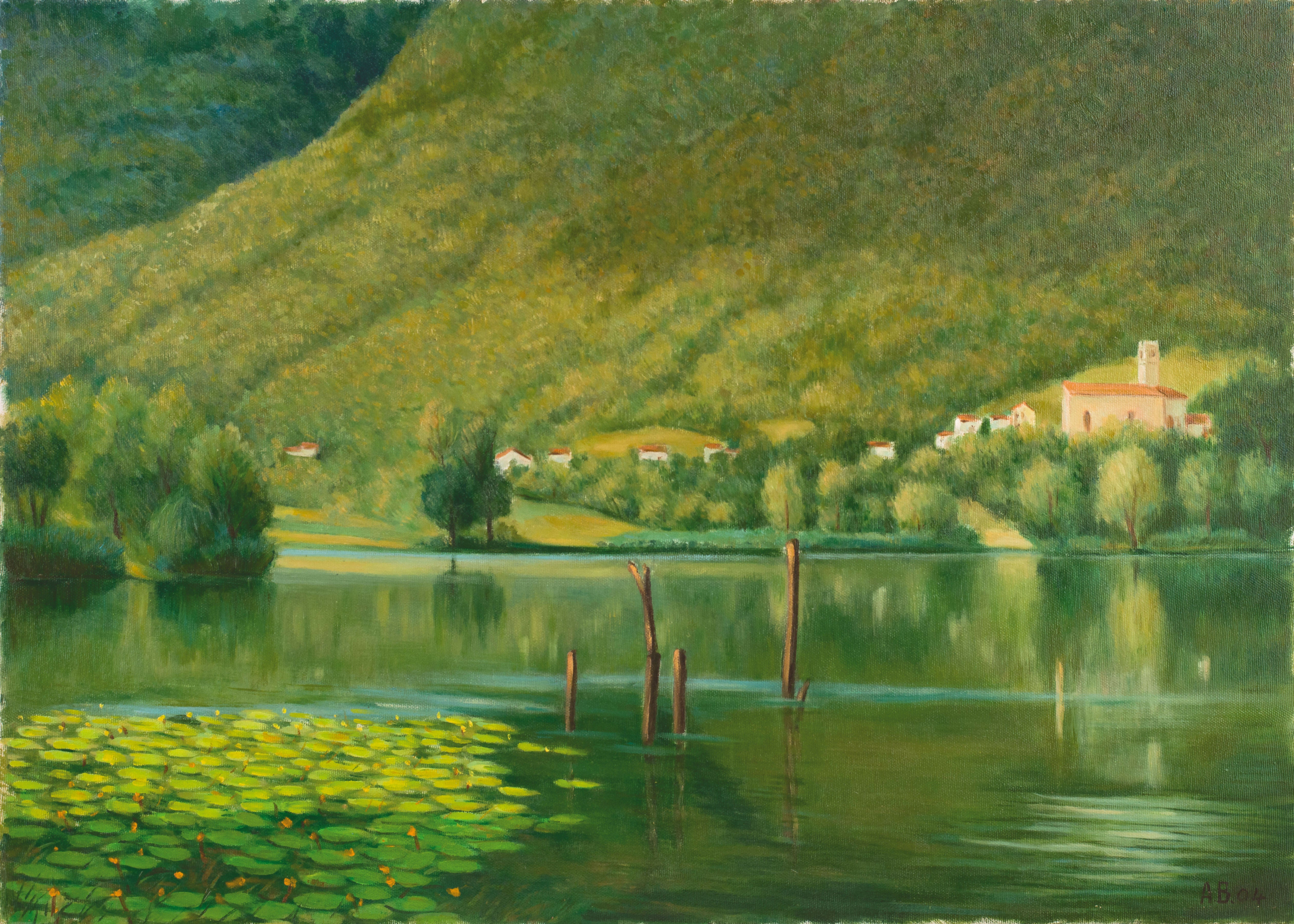 Silenzio (2004) di Antonio Bernardi, olio su tela – paesaggio