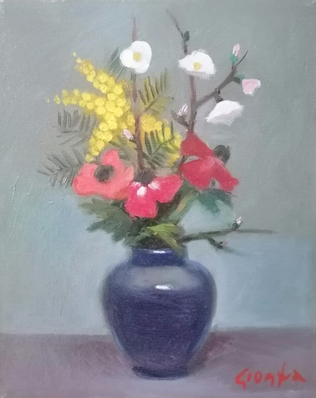 Ortensio Gionfra -Vaso di fiori