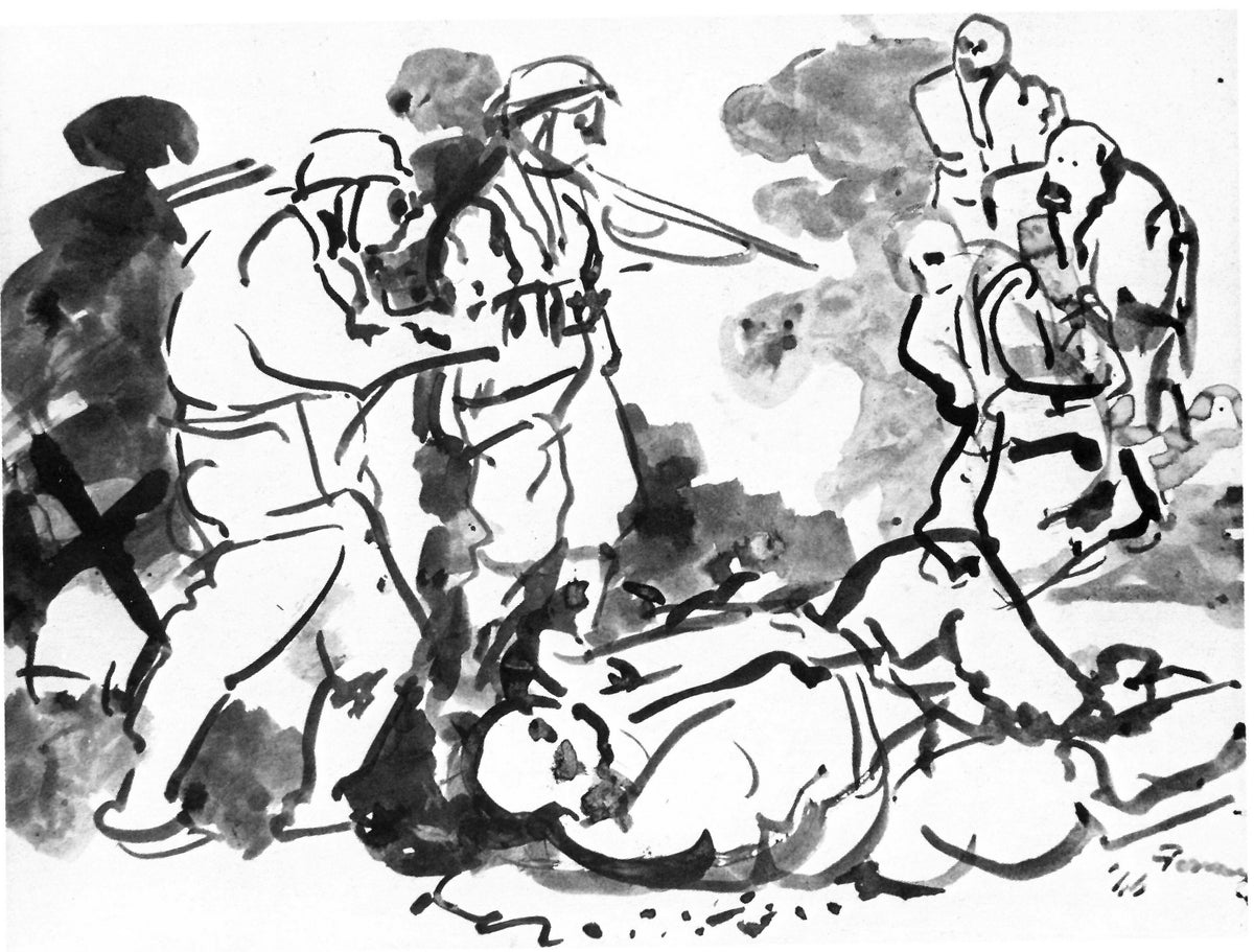 Fucilazione di Salvatore Ferma, inchiostro – storico