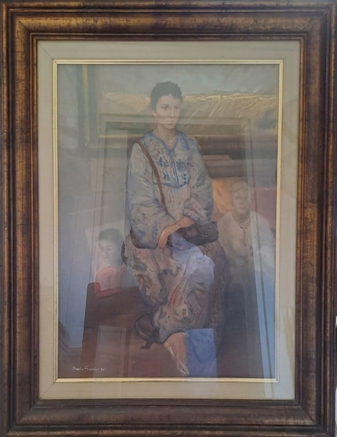 Studio di donna, olio su tavola di Enrico Fornaini