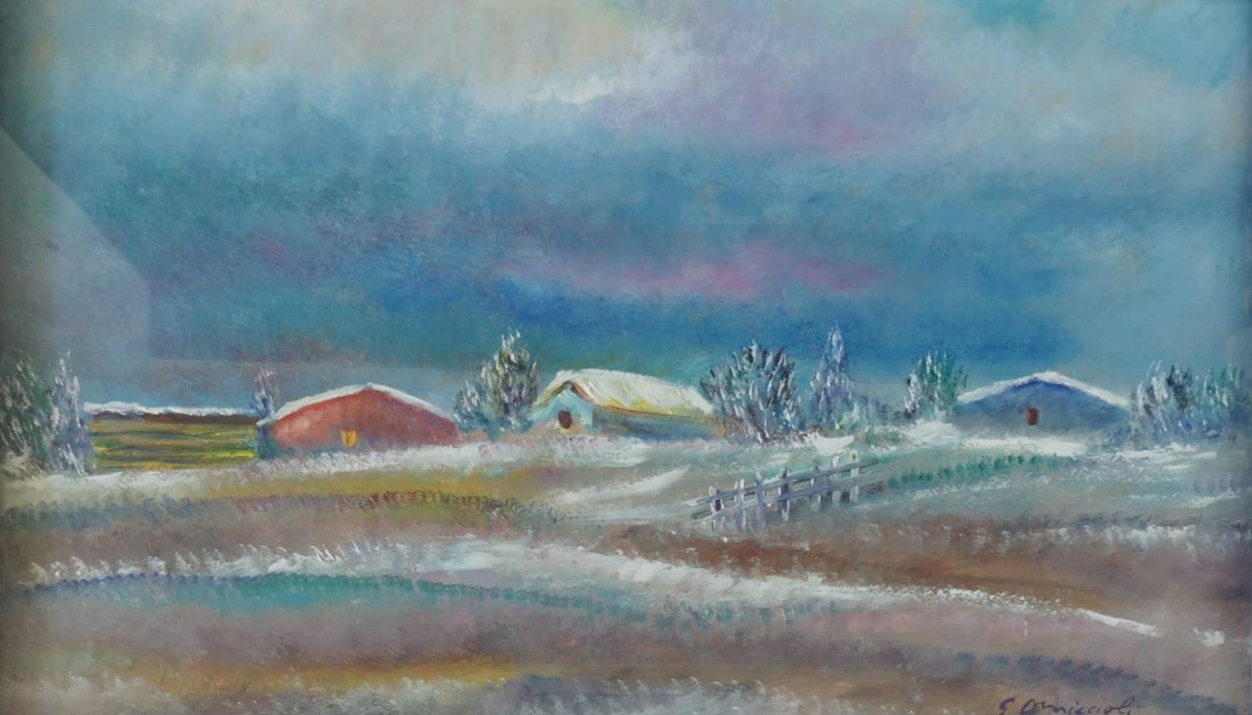 Giovanni Omiccioli - Capanne sotto la neve