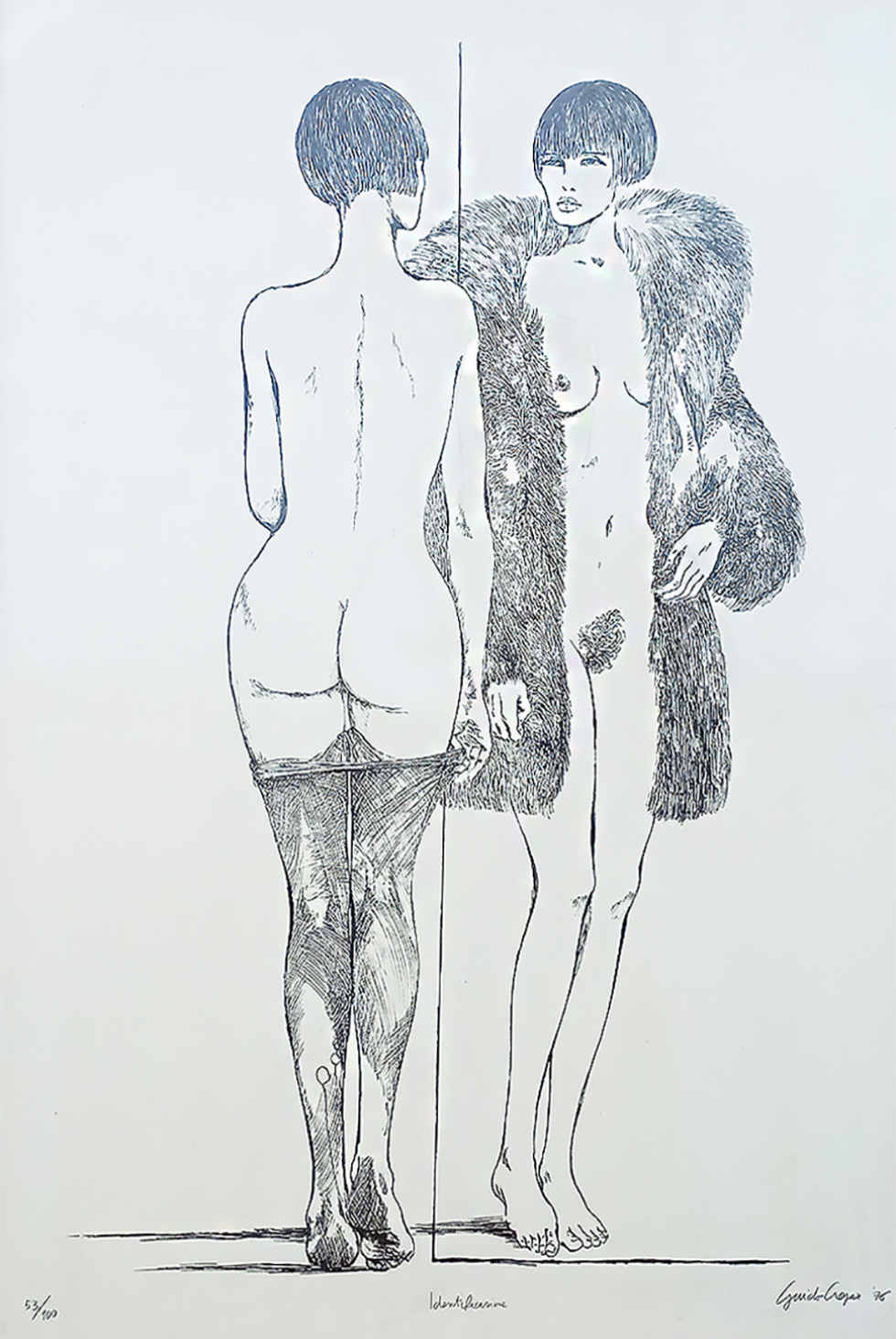 Guido Crepax - 5 Grafiche (Affezione, Esitazione, Identificazione, Imitazione, Soggezione)