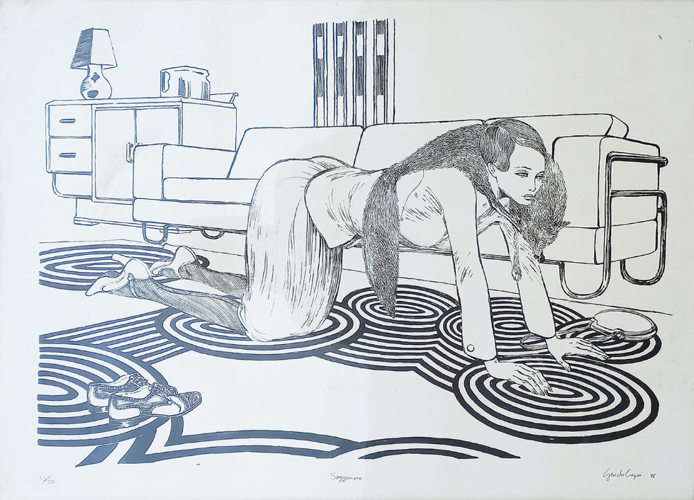 Guido Crepax - 5 Grafiche (Affezione, Esitazione, Identificazione, Imitazione, Soggezione)
