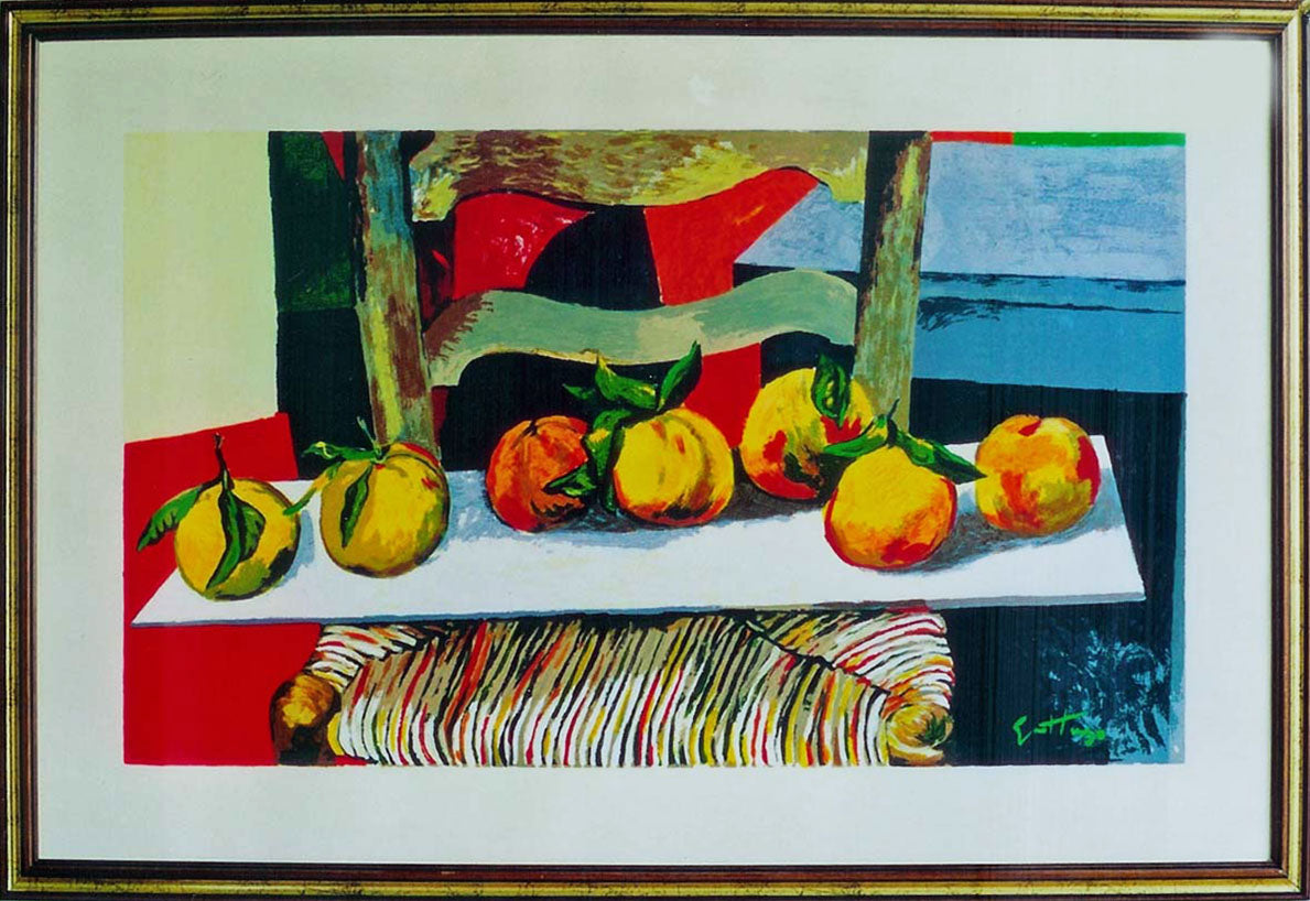 Renato Guttuso - Oranges on a Chair