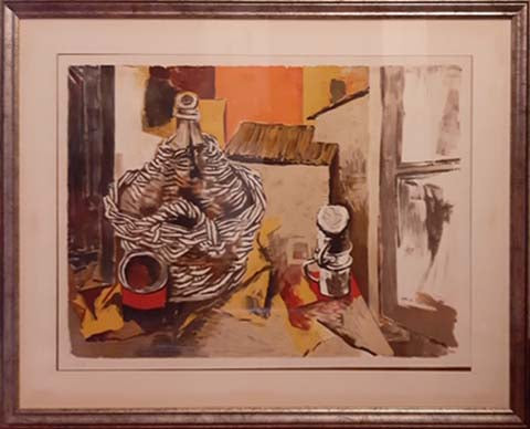 Renato Guttuso - Naturaleza muerta con damajuana