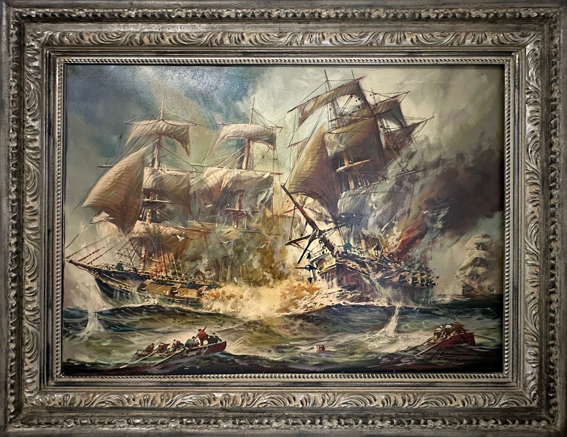 Hermann Conrad - Senza titolo (scontro tra velieri)