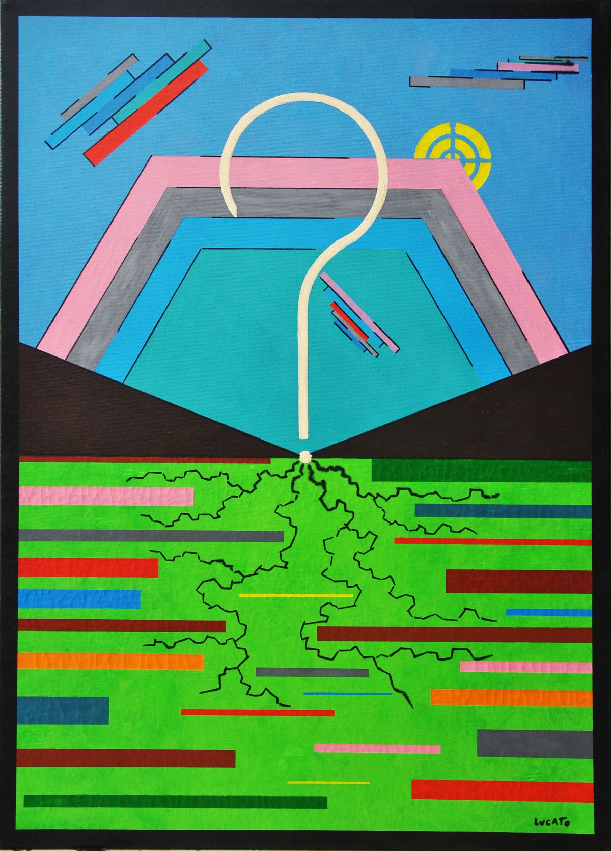 Labirinti – composizione 7 di Roberto Lucato, tempera