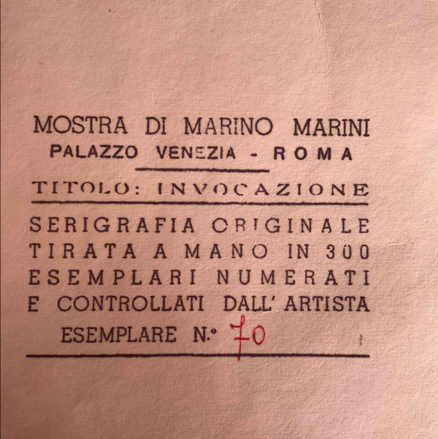Marino Marini - Invocación