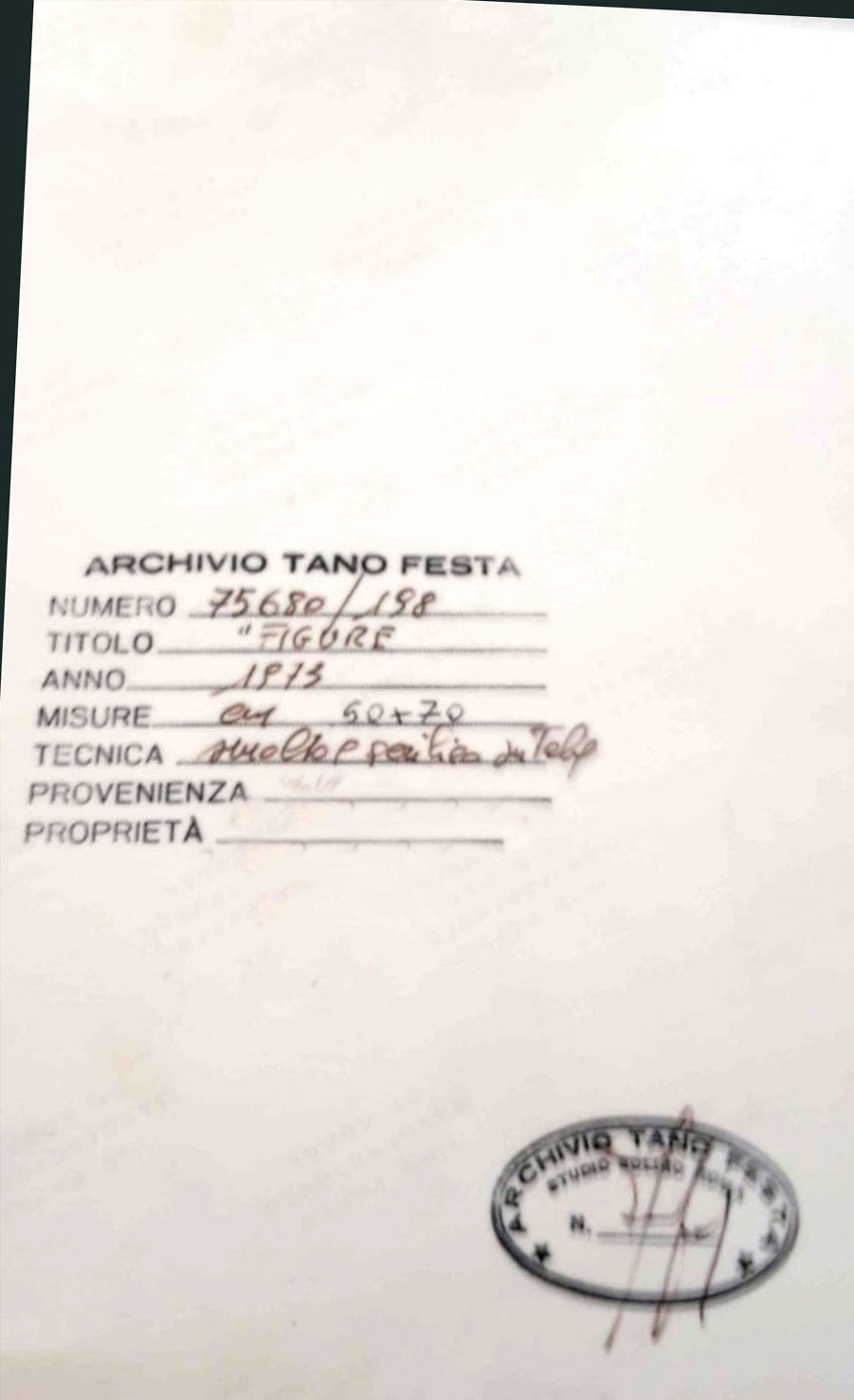Tano Festa - Figura