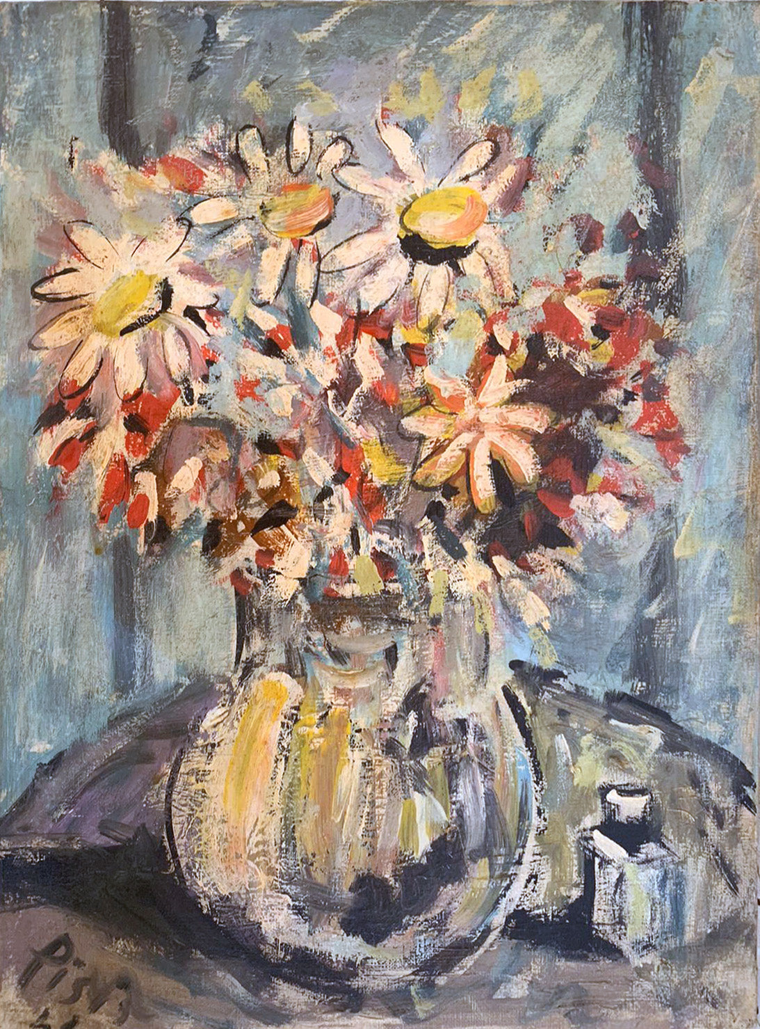 Attribuito a Filippo De Pisis - Vaso di fiori