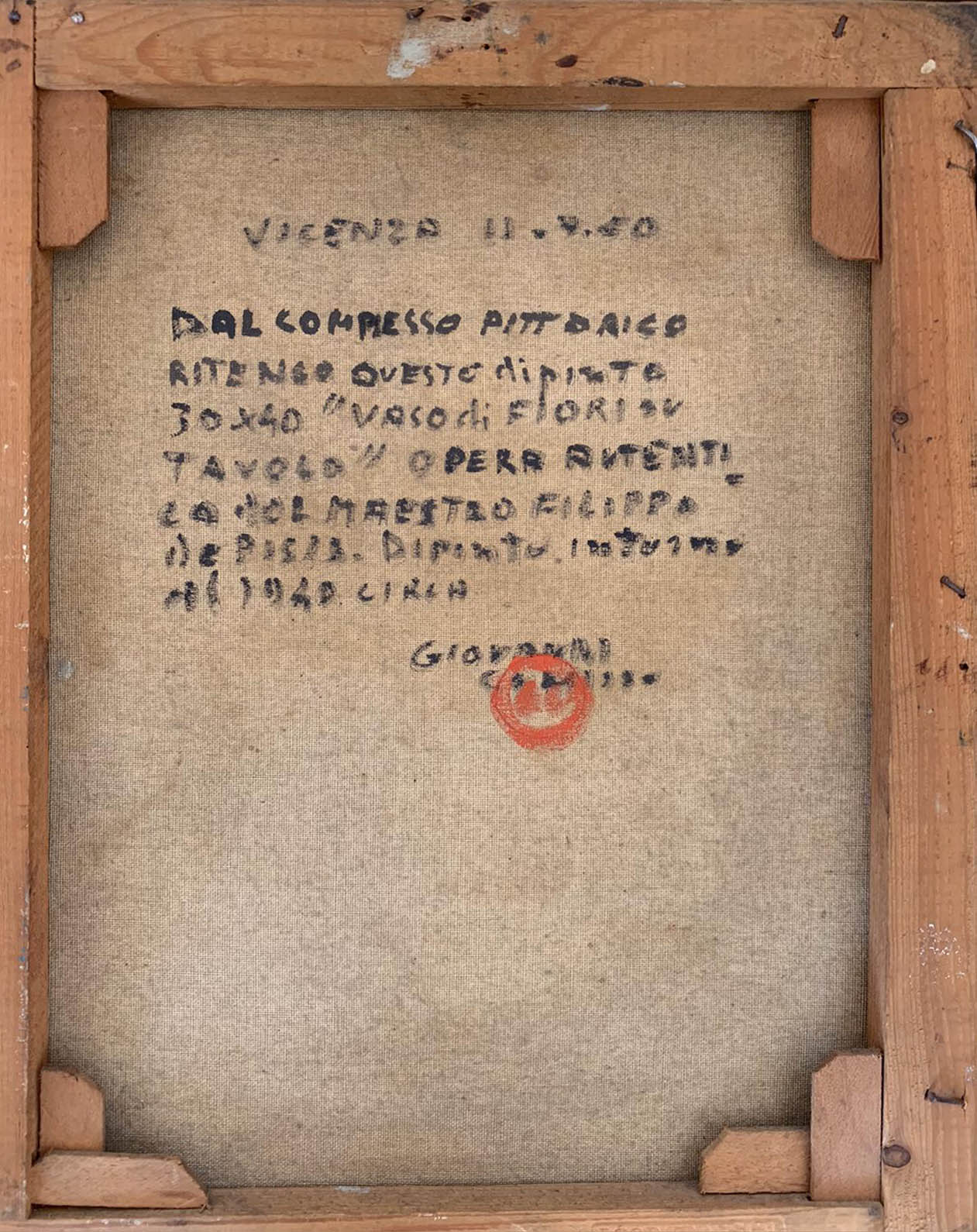 Attribuito a Filippo De Pisis - Vaso di fiori