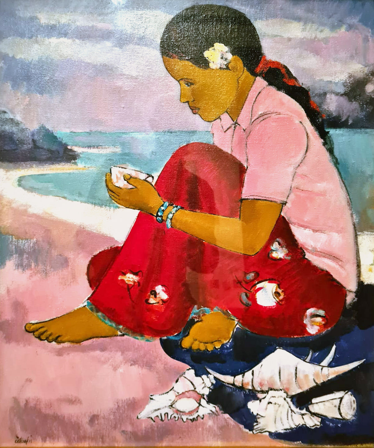 Enzo Cislaghi - Girl on the Beach in Phuket