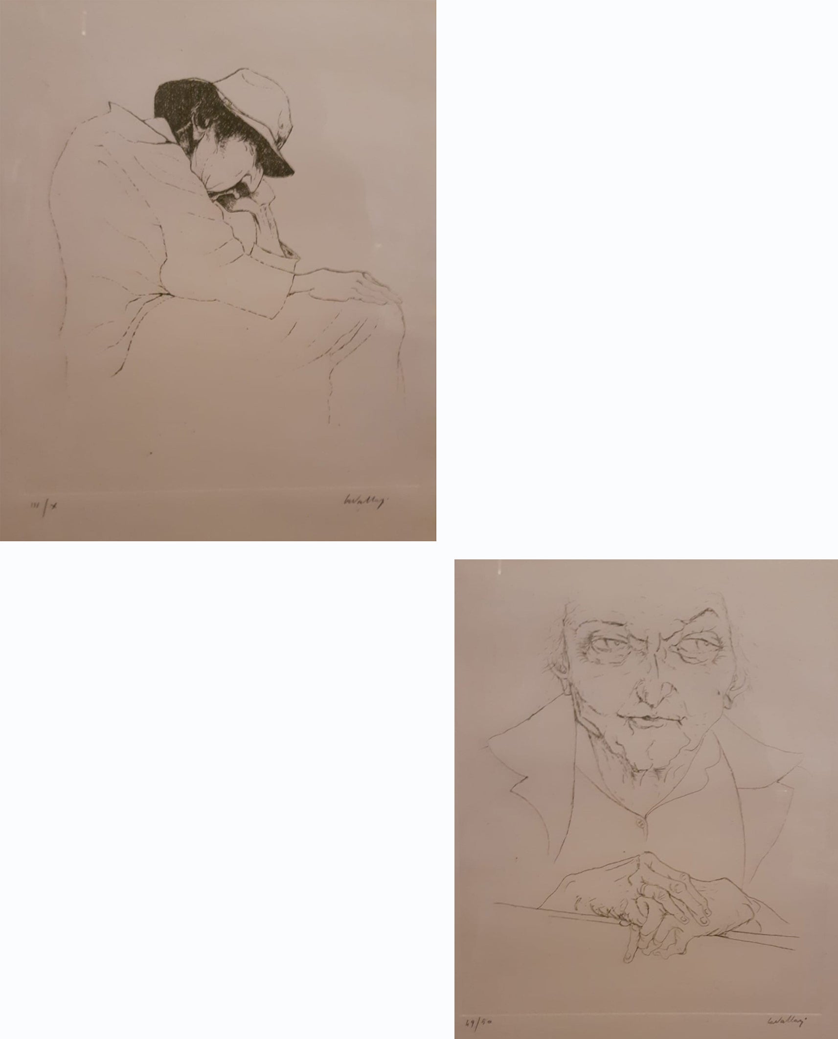 Alberto Cavallari - Diptych of lithographs