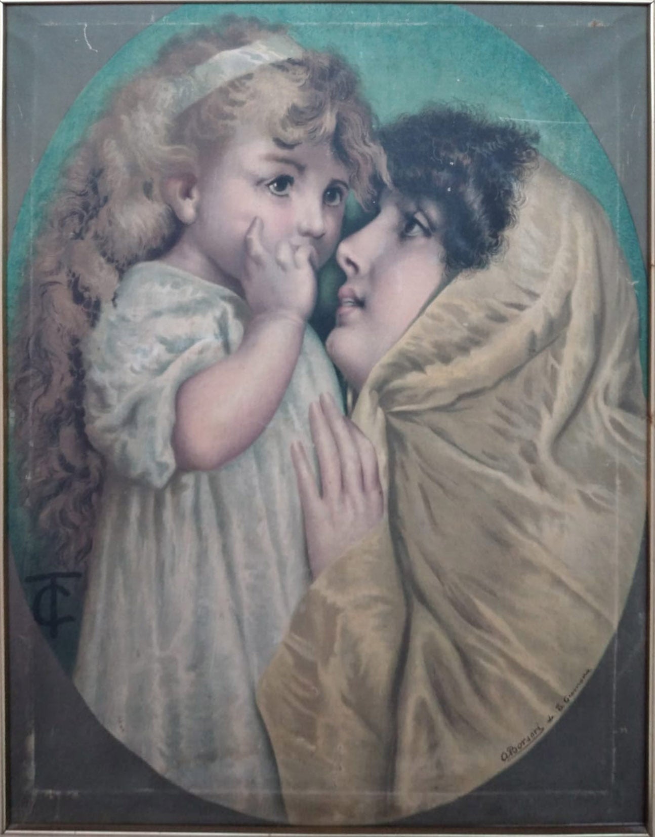 Antonio Borsari - Mujer con niño