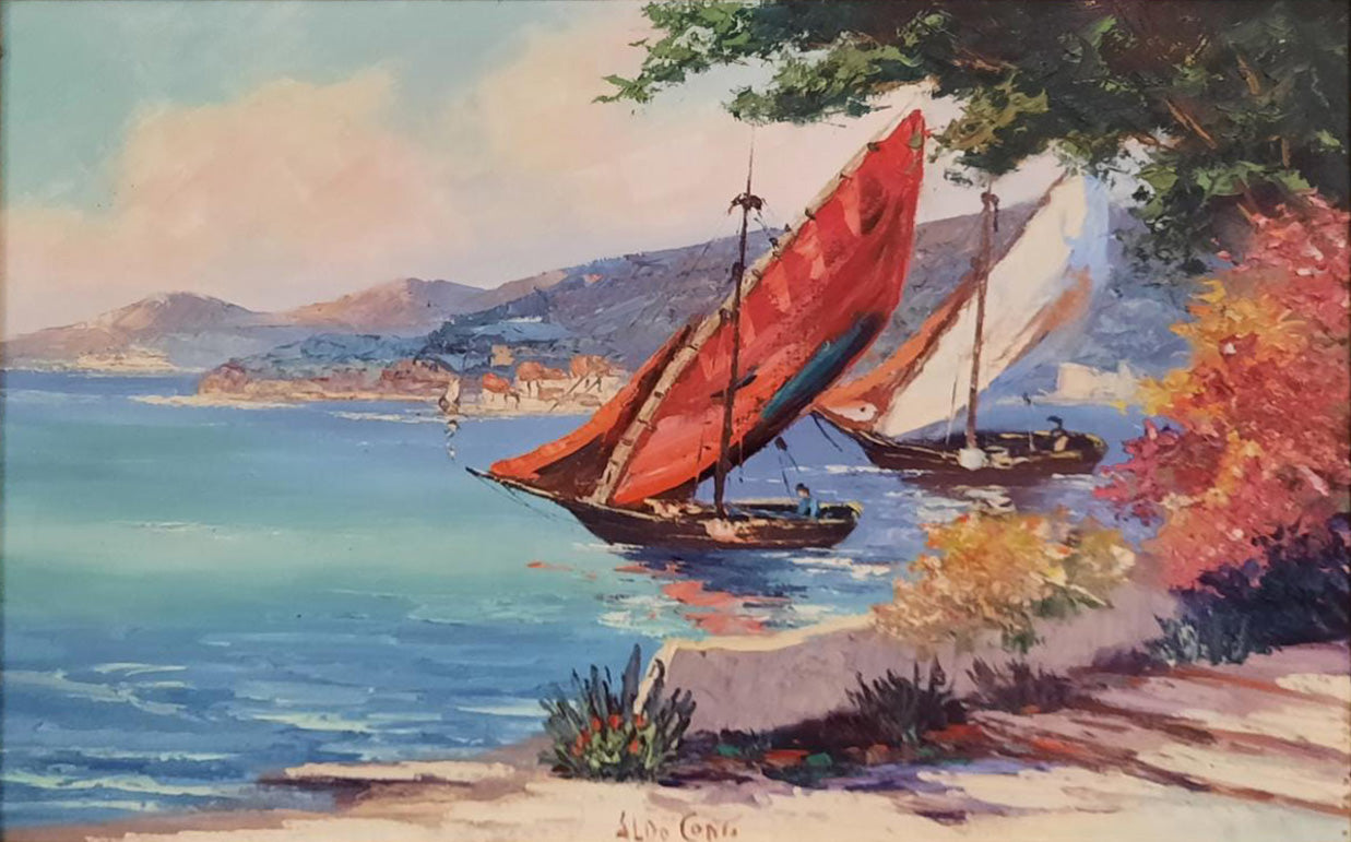 Aldo Conti - Marina con velas