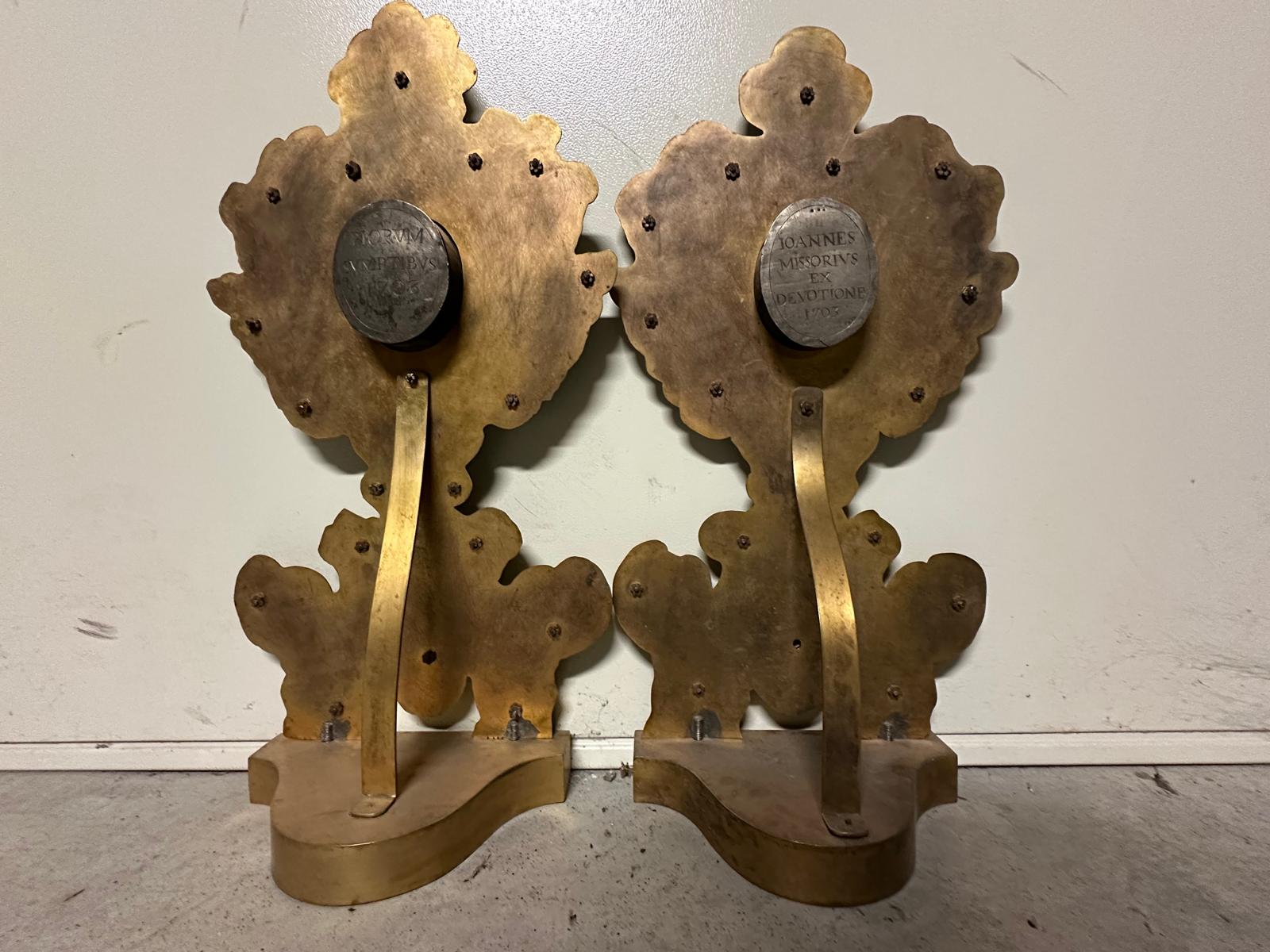 Coppia di reliquiari in argento