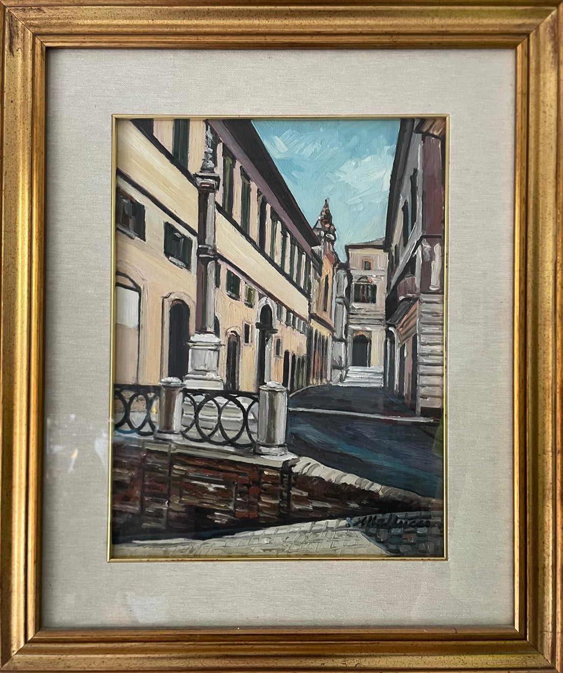 Luigi Mallucci - Senza titolo (Scorcio su strada)