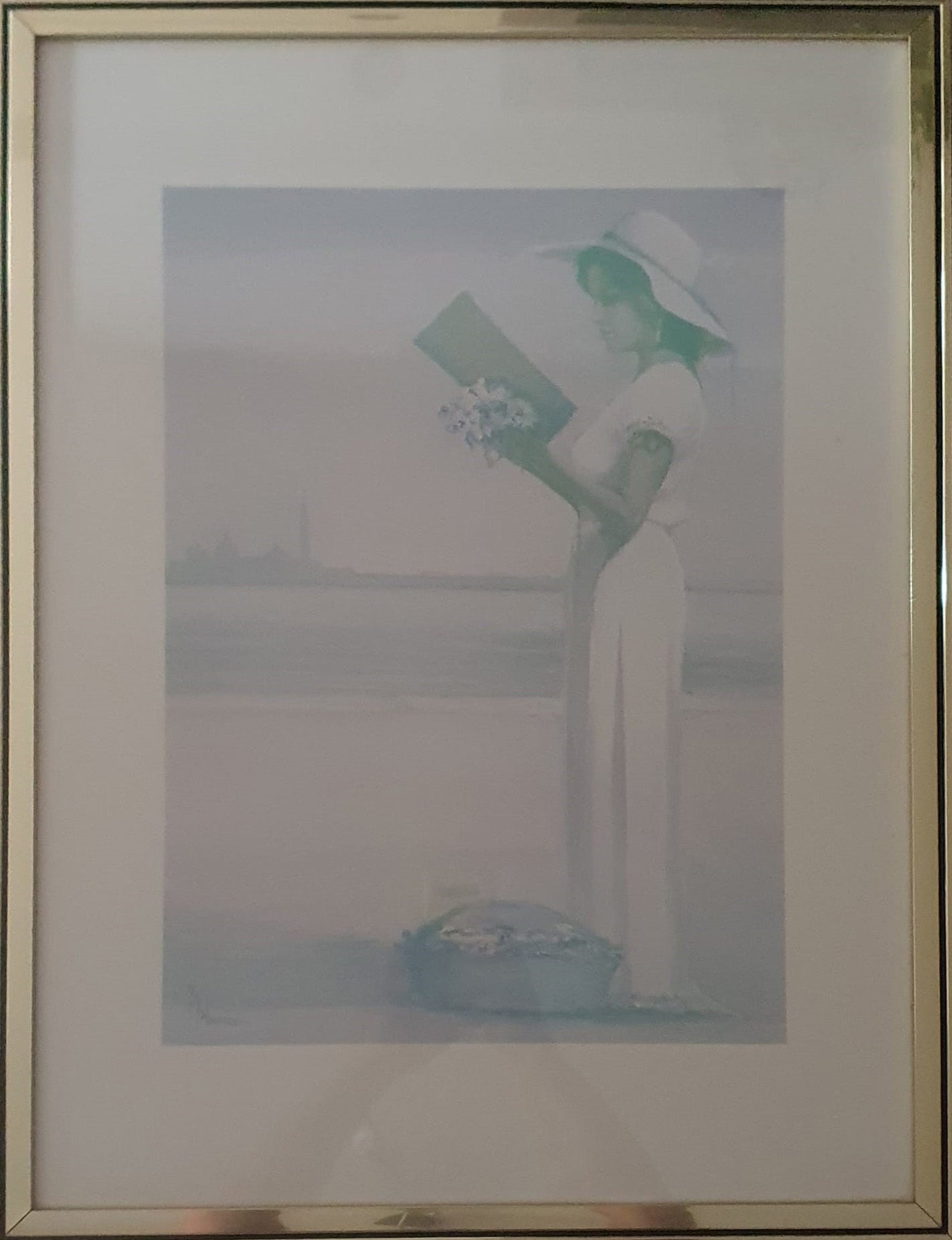 Innocenzo Melani - Senza titolo (Donna con fiori)