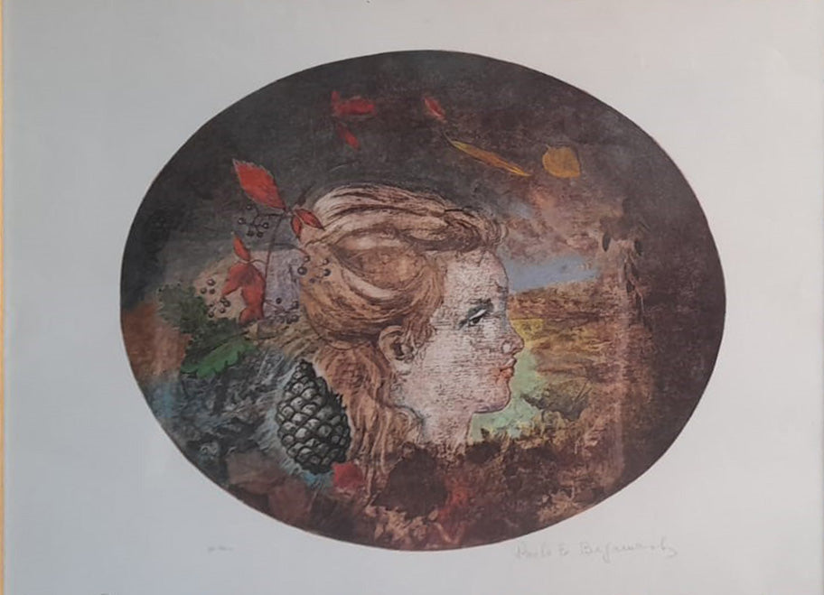 Paolo Emilio Bergamaschi - Senza titolo (profilo di donna)