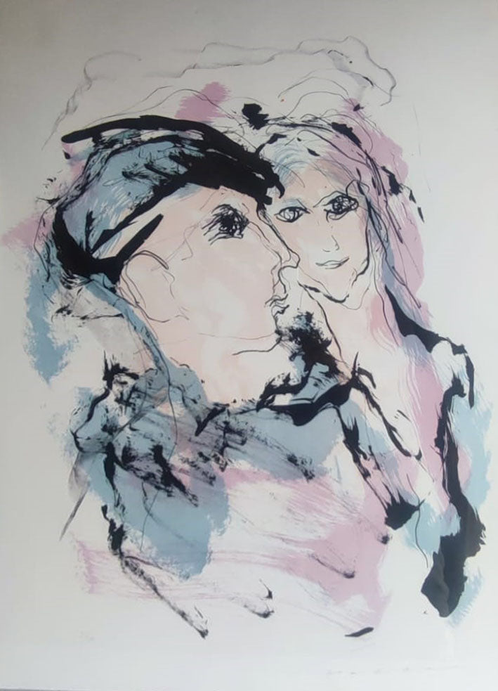 Ernesto Treccani - Senza Titolo (due figure)