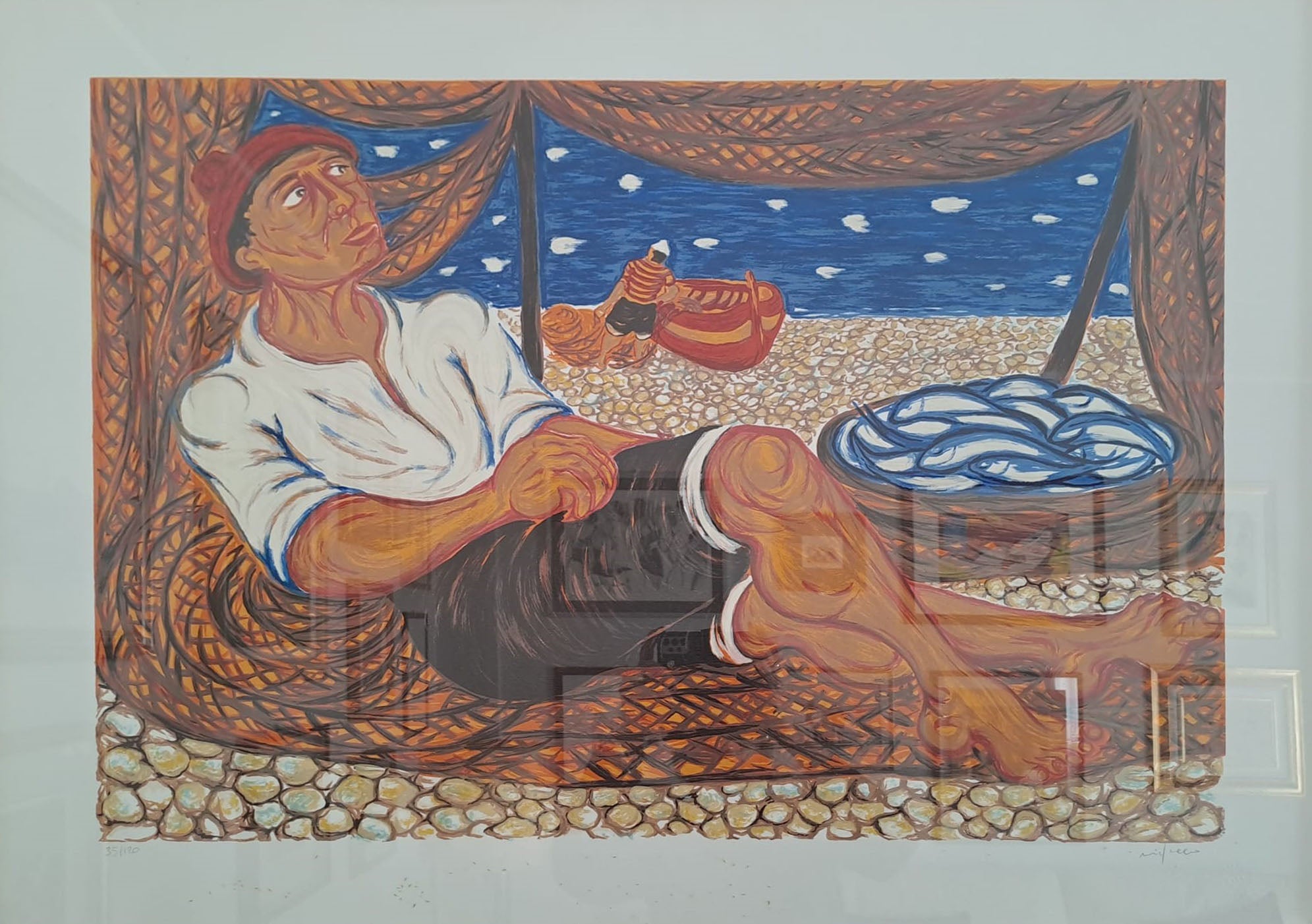 Giuseppe Migneco - Il riposo del pescatore