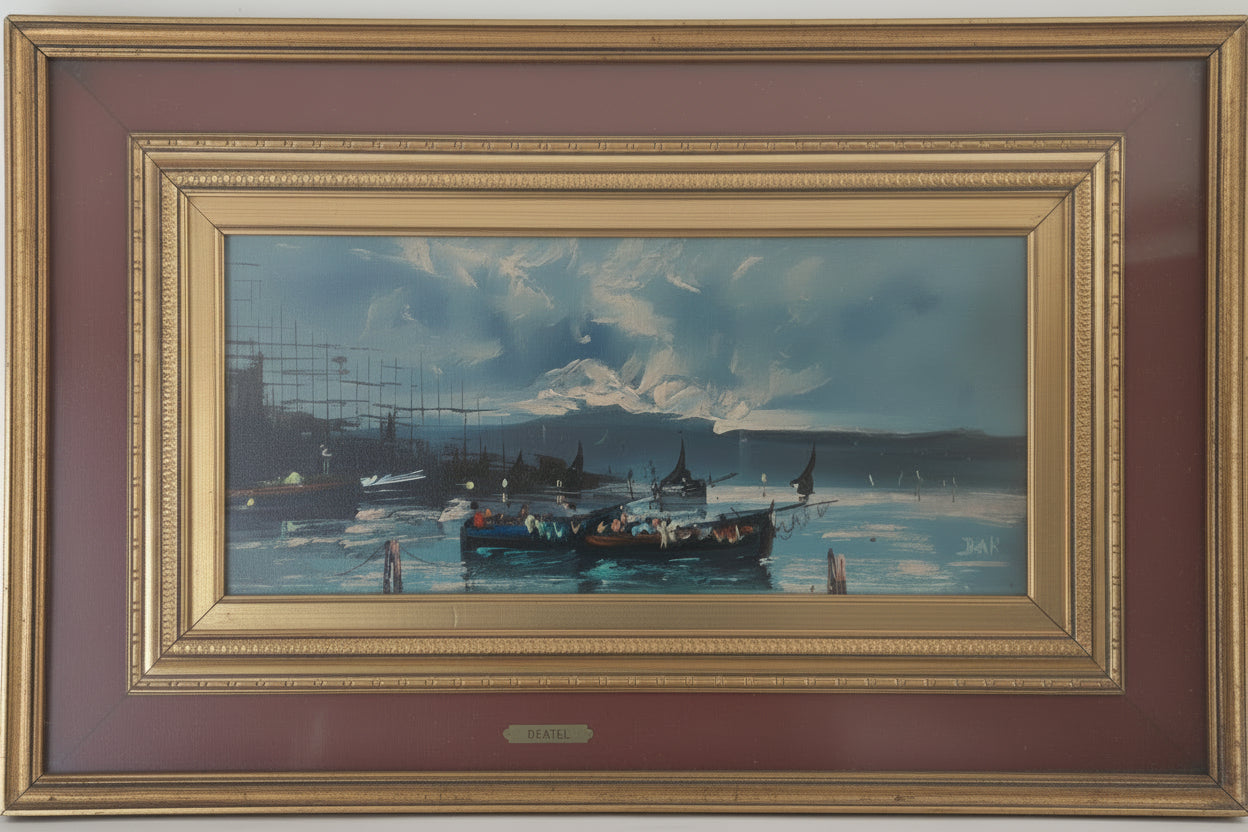 Senza titolo (paesaggio marino) - Olio su tela - Antonio Bertè