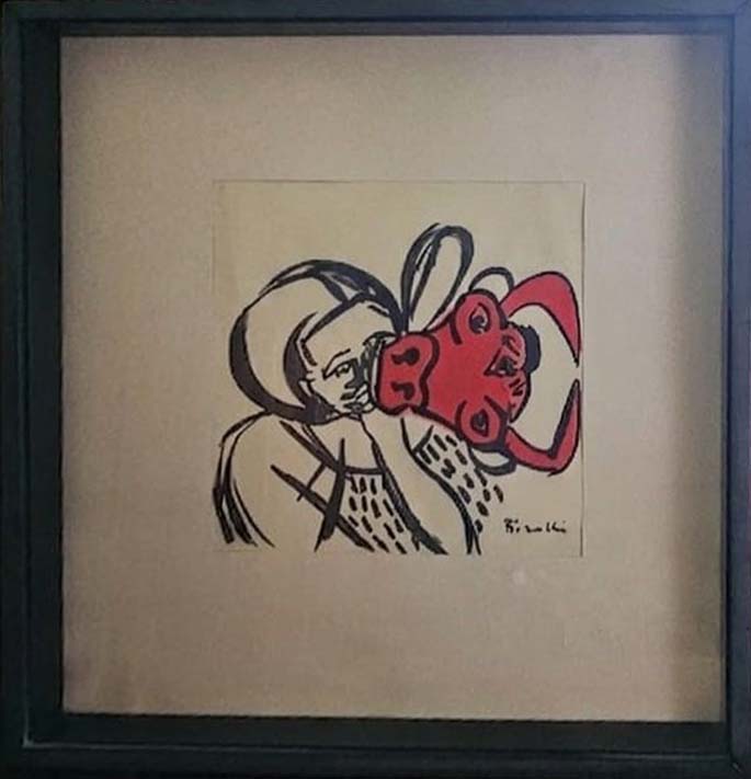 Donna e toro - Grafica d'arte - Renato Birolli