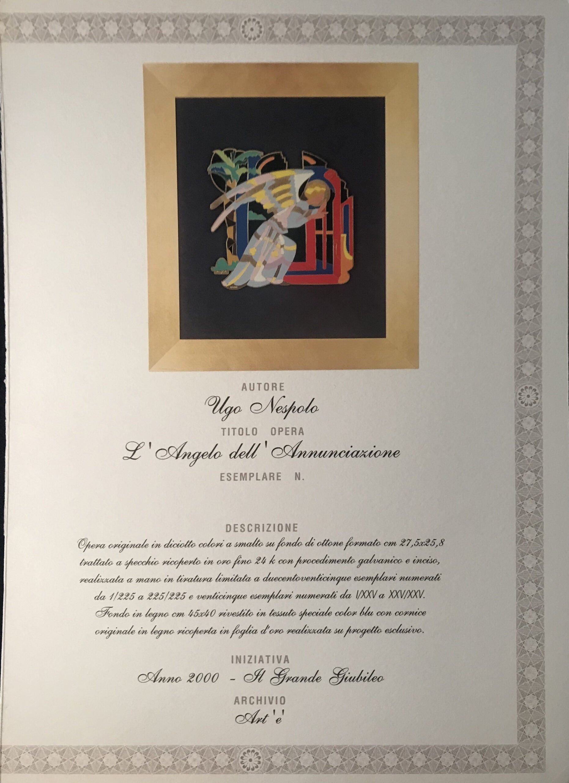 Ugo Nespolo ART'E' - L'angelo dell'annunciazione