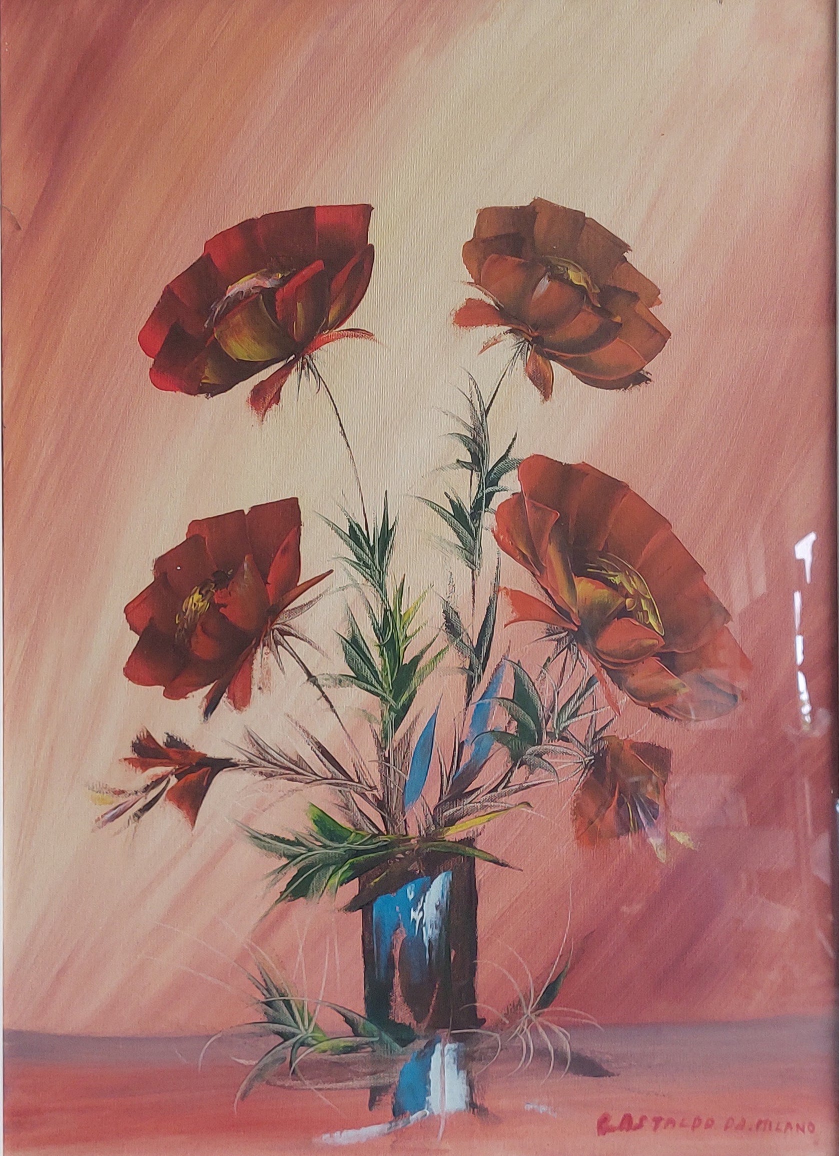 Castaldo de Milán - Flores azules - Flores rojas