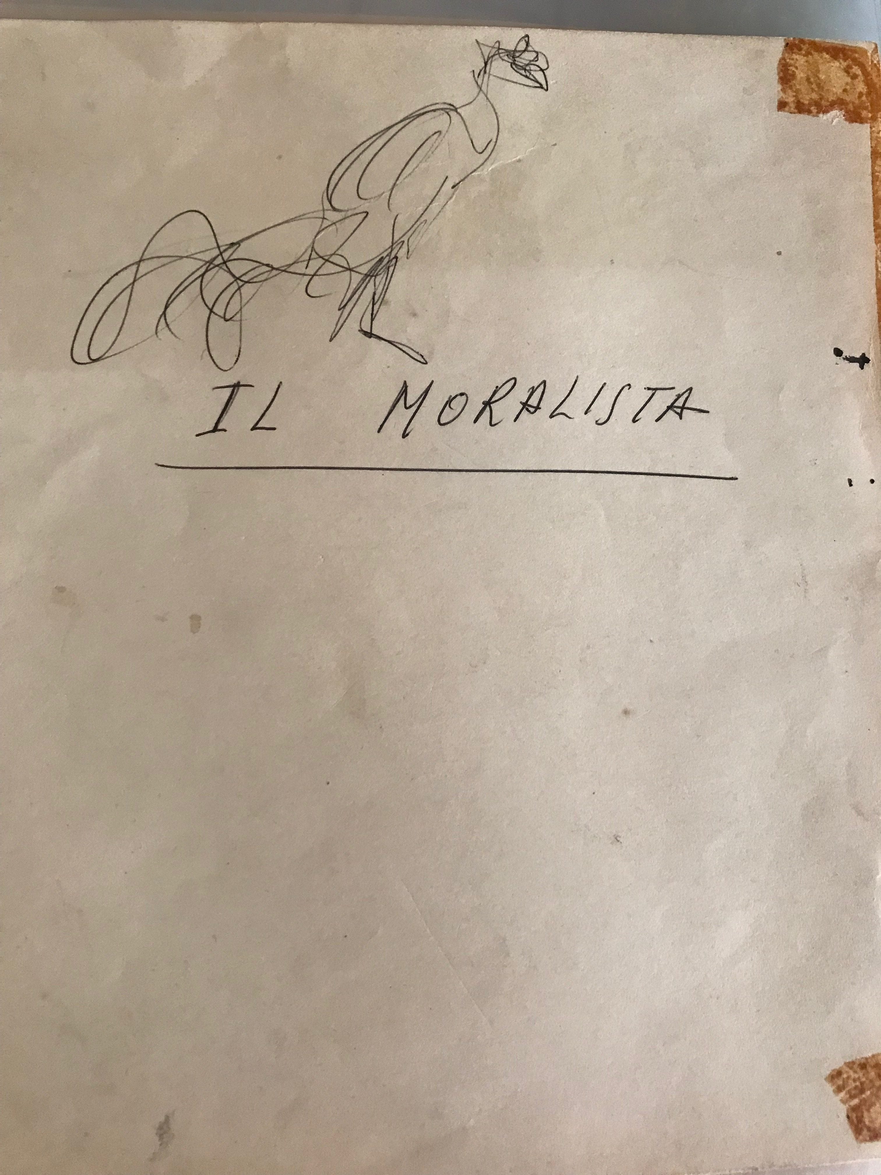 Domenico Purificato - Manoscritto dell'opera Il moralista - Epigrammi