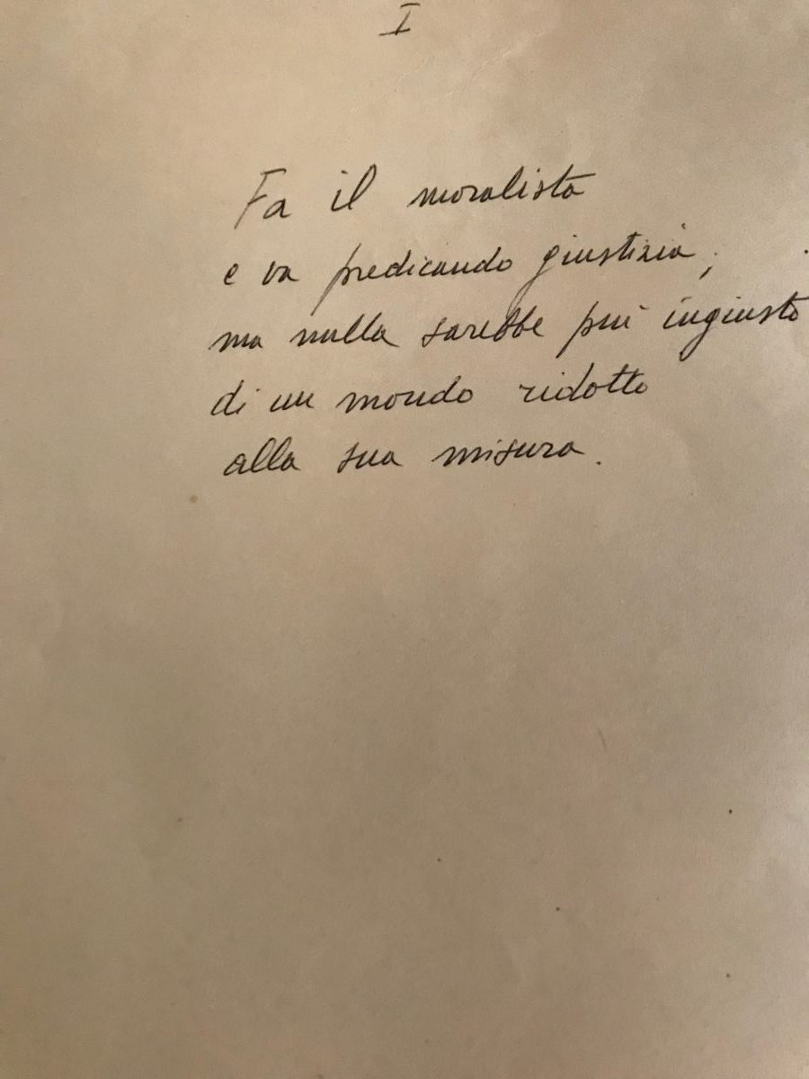 Domenico Purificato - Manoscritto dell'opera Il moralista - Epigrammi