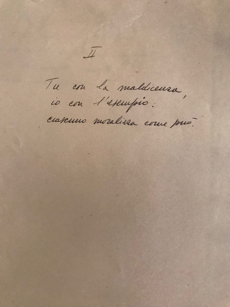 Domenico Purificato - Manoscritto dell'opera Il moralista - Epigrammi