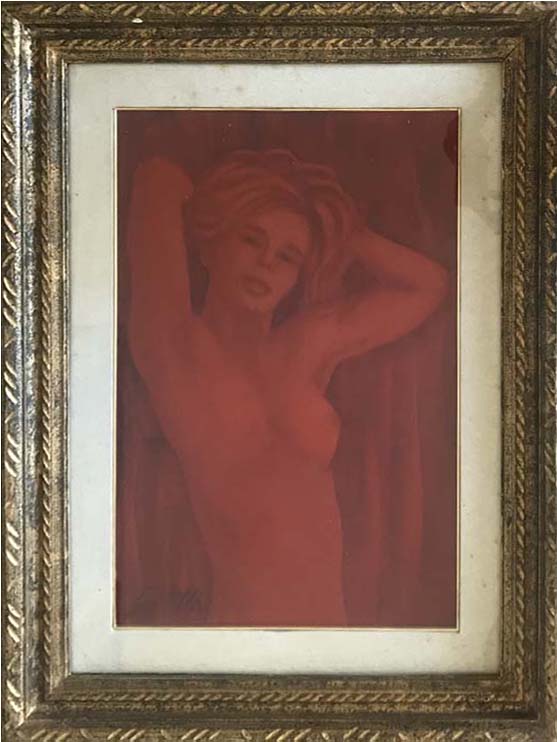 Carmelo Fertitta - Desnudo en rojo