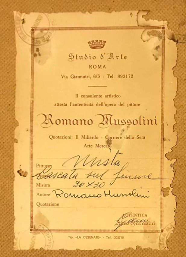 Romano Mussolini - Waterfall on the River